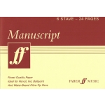 Image links to product page for Manuscript Pad - 6-Stave A5 Landscape, 24 Pages, Cream Paper
